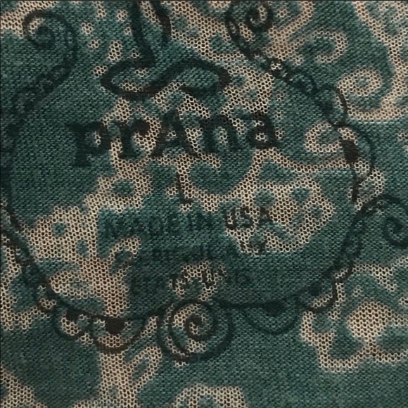 Prana Top Blouse Long Sleeve Teal Hoodie Large - Picture 4 of 5